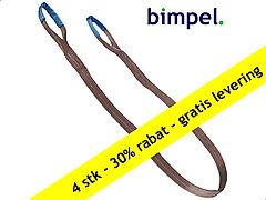 Bimpel træktov - 8 meters - kapacitet 42t - 4 stk